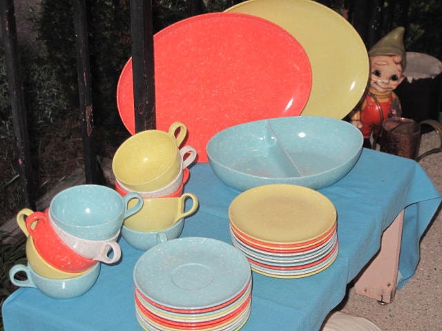 Items Similar To Melamine, Melmac, Dishes, Vintage, Retro, Speckled ...