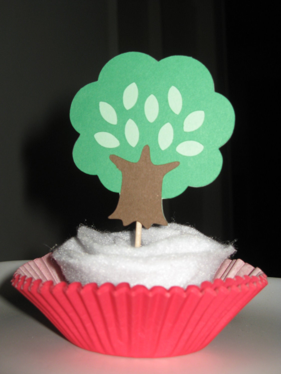 Woodland Animal / Woodland Creature - Tree Cupcake Toppers - Set of 4