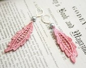 lace earrings -SCIARA- vintage rose