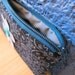 Reserved for MDR - Hard Drive Case or Cosmetic Bag, Black Licorice with Faux Suede Flower