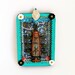 Vintage wooden Virgin Mary beautiful shadow box // turquoise blue green // Our Lady of Guadalupe // Guatemala Mexican folk art