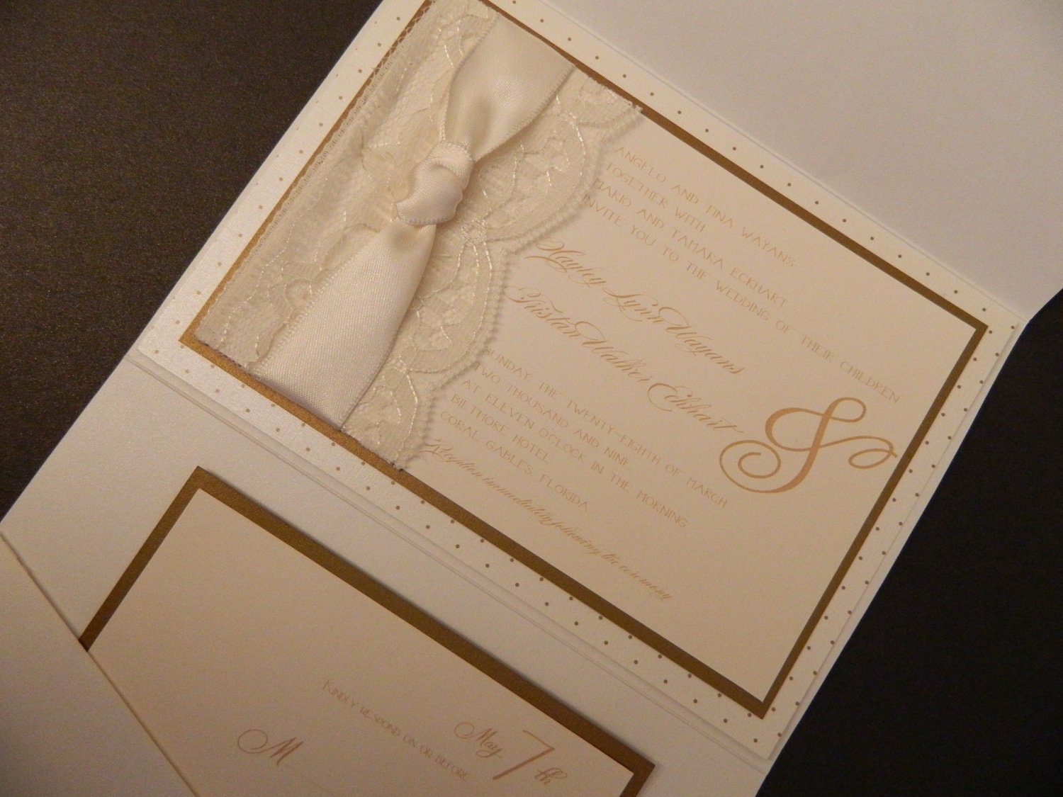 Lace Wedding Invitations SAMPLE