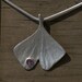 Ginkgo Leaf with Gem Necklace in Eco-Friendly Fine Silver