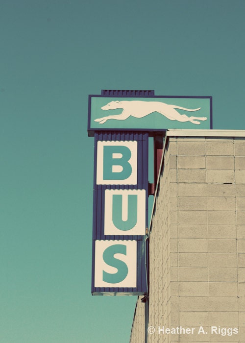 Greyhound Bus Sign, Vintage