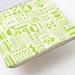 Geometric Pattern Leather Pouch neon lemon No. ZP-303