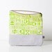 Geometric Pattern Leather Pouch neon lemon No. ZP-303