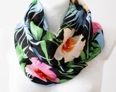 Hawaii Loop Circle Scarf infinity flowers