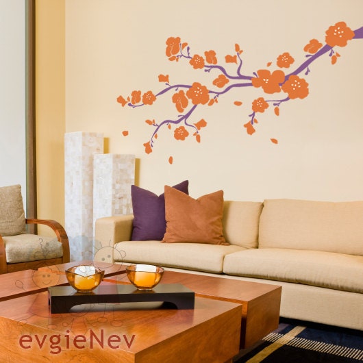 Wall Decals - Elegant Cherry Blossoms Branch - BRCB010L