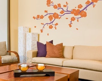 Children Wall Decal Wall Sticker tree decal  - Elegant Cherry Blossoms Branch - Wall Stickers BRCB010L