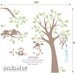 Children Wall Decal Wall Sticker tree decal - Jungle Wall Decals Set - PLMG020L