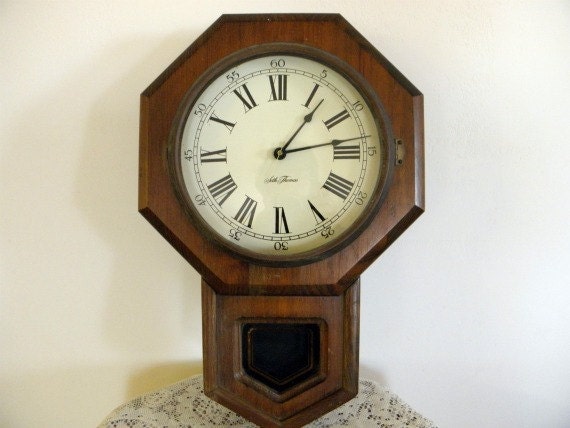 Vintage Seth Thomas School House Clock Home by RockySpringsVintage