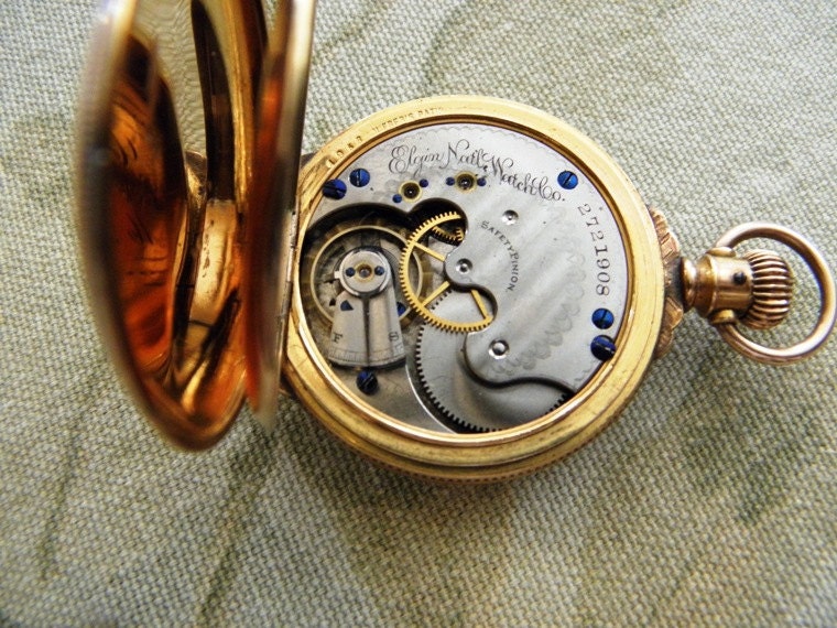 Antique Gold-Filled Elgin Pocket Watch Circa 1888