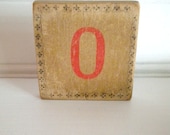 Wooden Brooch Repurposed Letter O One of A Kind