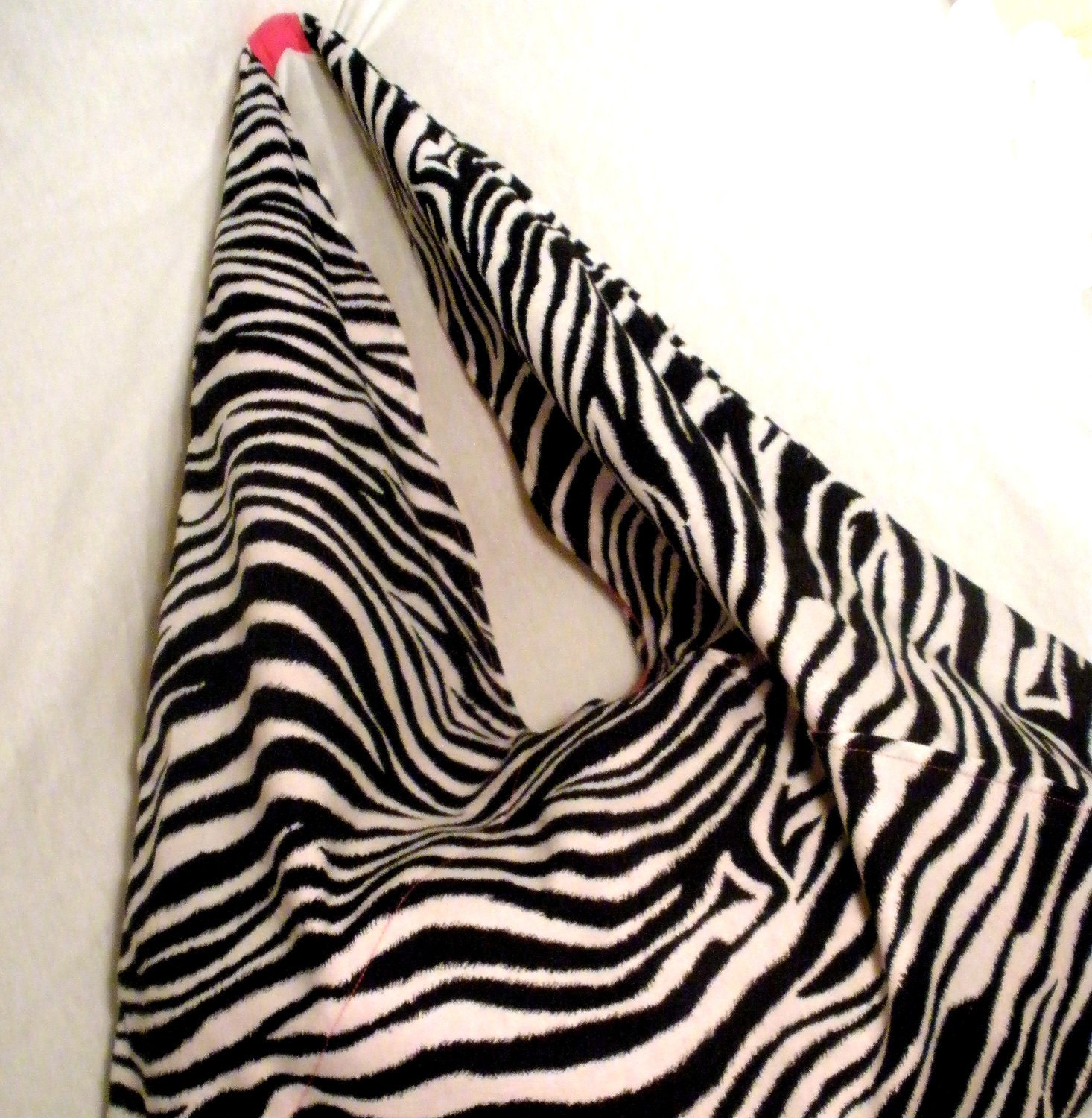 Sleepover Bag, Tote Bag, Beach Bag, Overnight Tote, Book Bag - Zebra Print - Extra Large, XL