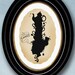 Camomile tea silhouette Victorian whimsy art 5x7