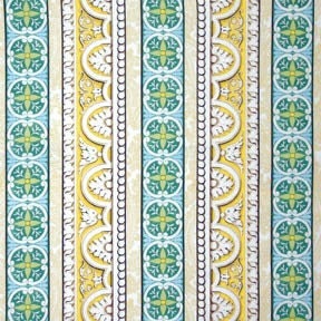 Michael Miller Fabric - French Journal - Architectural Stripe in Yellow Yardage