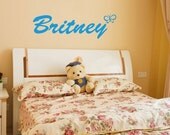 Wall Decal Personalized Name with butterfly