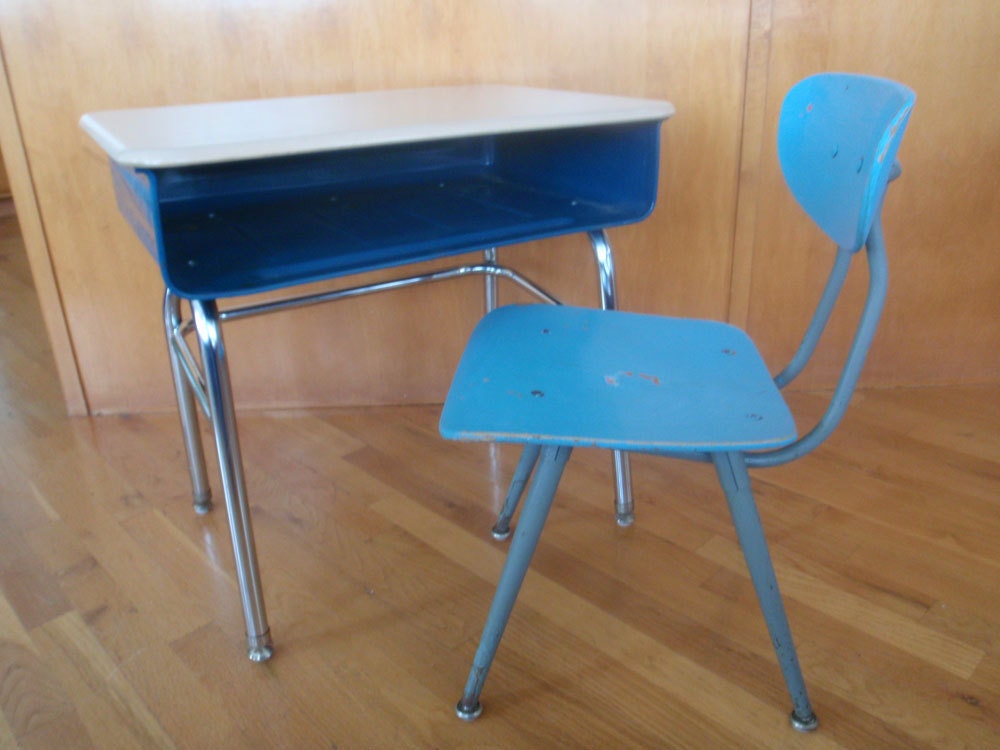 1950s school desk and chair by lisalawrence1967 on Etsy