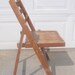 Vintage folding wooden chair stamped ROMANIA