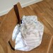 Black Friday -10% Sale Grey Stripe Furoshiki & Brown Leather Carry Strap for Bag Set