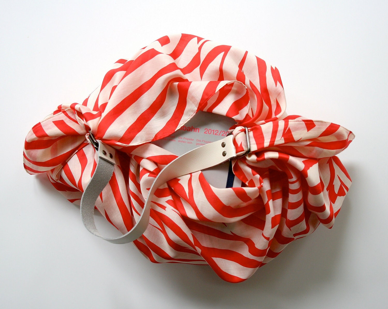 Leather Carry Strap for Furoshiki Bag (White)