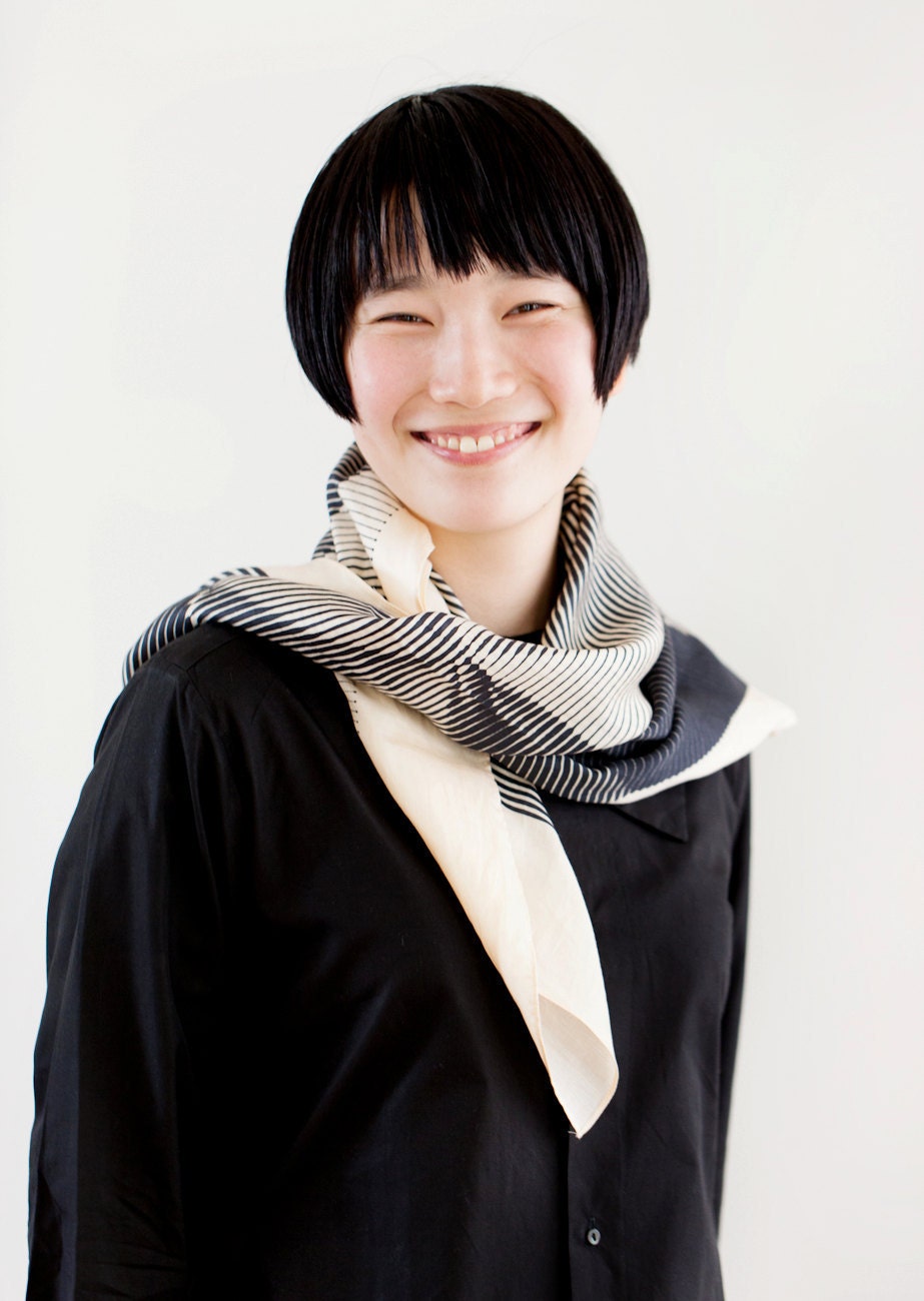 Folded Paper Furoshiki Black. "Furoshiki" Japanese multi wrapping cloth and scarf.