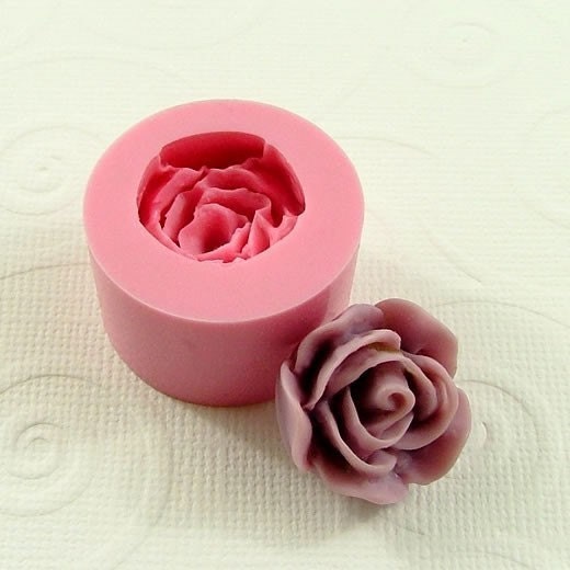 Rose Flower Flexible Mini Mold/Mould (21mm) for Crafts, Jewelry, Scrapbooking (resin,  pmc, polymer clay) (159)