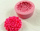 Chrysanthemum Cabochon Flexible Mini Mold/Mould (32mm) for Crafts, Jewelry, Chocolate, Fondant, Butter Pats (156)