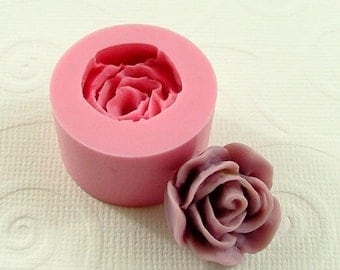 Rose Flower Flexible Mini Mold/Mould (21mm) for Crafts, Jewelry, Scrapbooking (resin,  pmc, polymer clay) (159)
