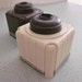 Art Deco Ink Bottles Vintage Office Desk Top Pair SALE