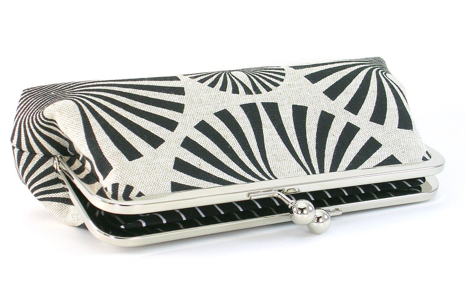 Linen Clutch - Evening Bag - Modern Handbag