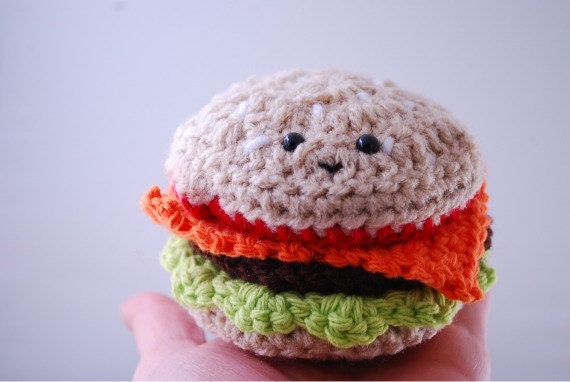 crochet cheeseburger