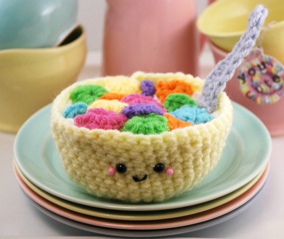 PDF Pattern- Amigurumi Bowl of Fruit Loops
