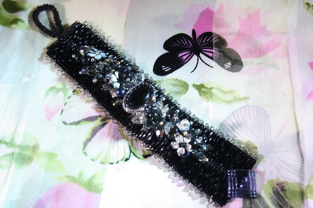 Dark Star Woven Bugle Bracelet