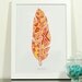Tribal Feather Illustration Print