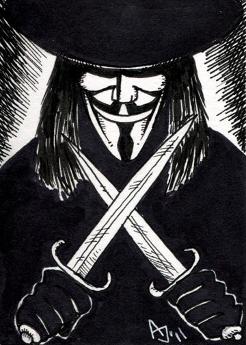 V for Vendetta Sketch Card