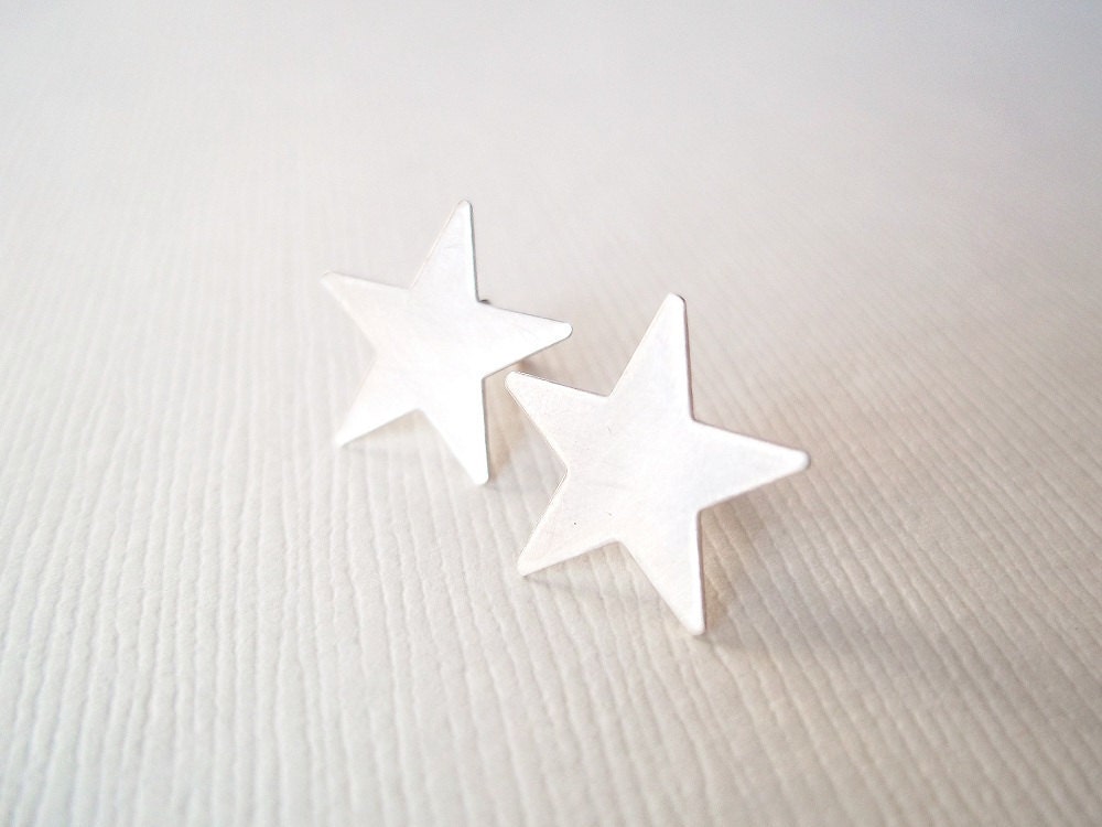 Silver Earrings. Star Earrings. Small Silver Stud Earrings.