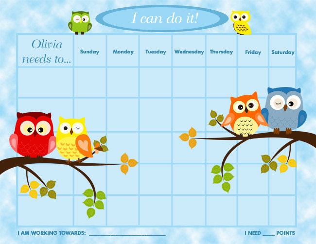Custom homework chart