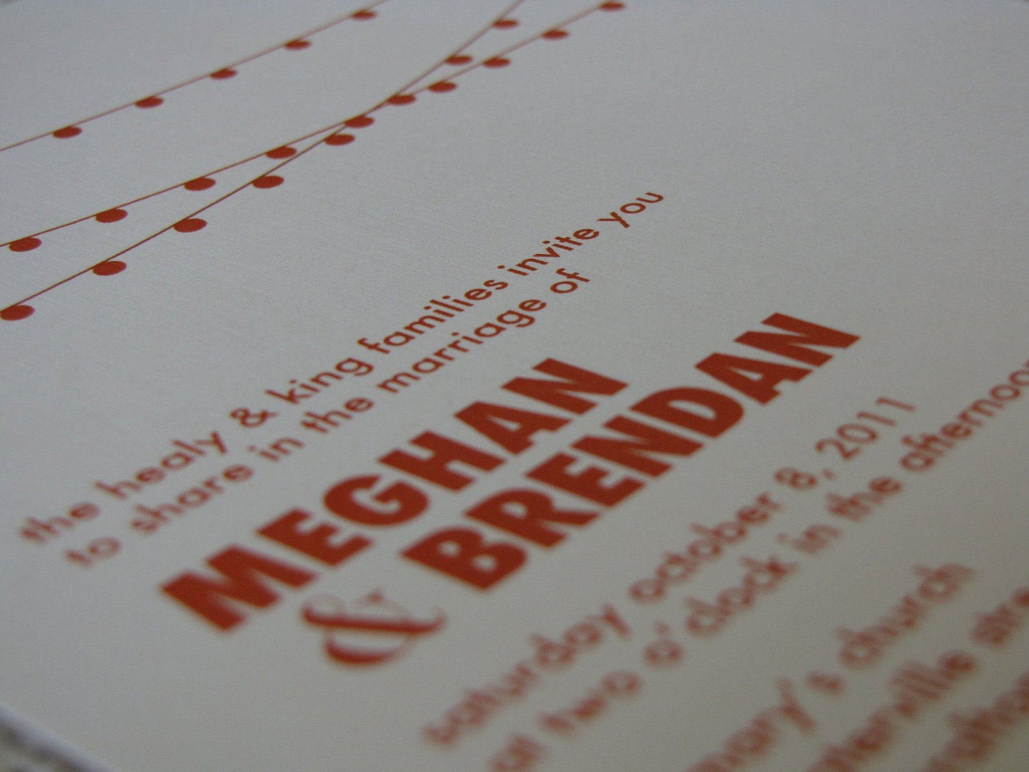 Modern String Light  Wedding Invitation Suite
