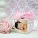 Personalized Pink Baby Photo Block Nursery Decor Keepsake