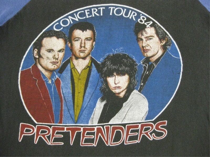 Original the PRETENDERS vintage 1984 tour TSHIRT jersey