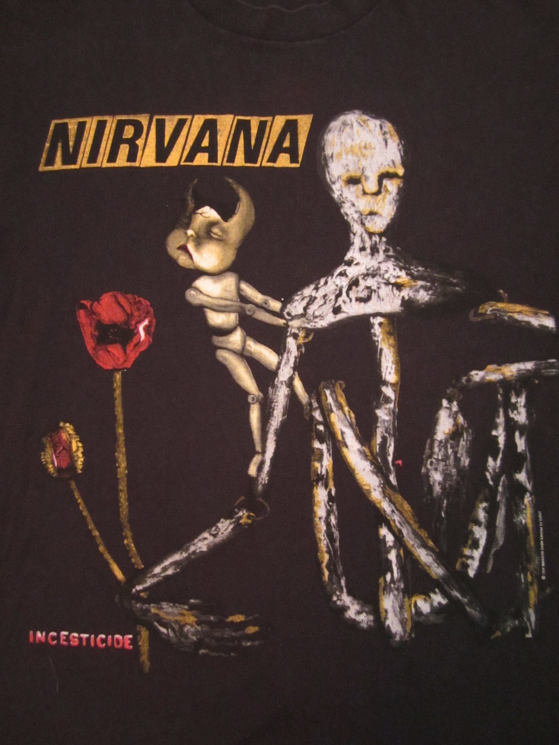 Original NIRVANA vintage 90s TSHIRT Kurt Cobain