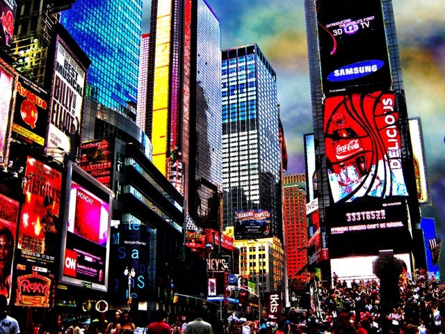 Times Square - 5x7 inch  fine art HDR photograph