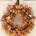 RESERVED For HOLLY - Fall Wreath, Ribbon Door Wreath for Fall Decor, Autumn Front Door Wreath