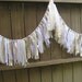 Wedding Decoration, Wedding Garland, Wedding Banner, Rustic Wedding Decor, Shabby Cottage Chic, Bridal Shower Decor, Fabric Garland