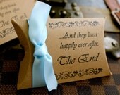 Pillow Boxes  -  Set of 10  - Happily Ever After - You choose ribbon color