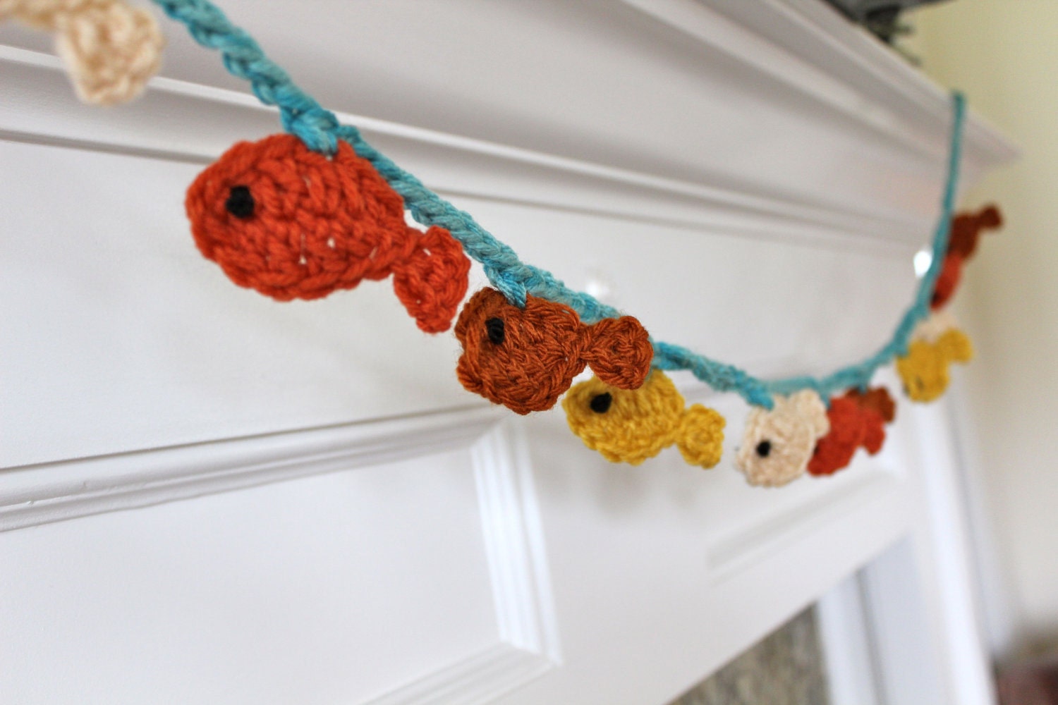 Crocheted Goldfish Garland