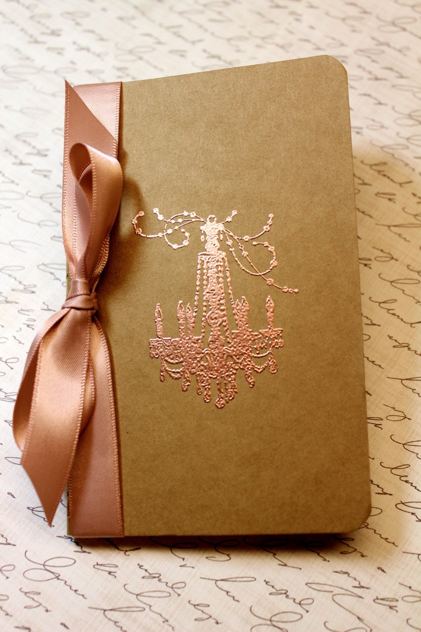 Embossed Moleskine Journal / Notebook / Cashier - Chandelier