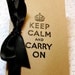 Embossed Moleskine Journal / Notebook / Cashier - Keep Calm and Carry On