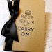 Embossed Moleskine Journal / Notebook / Cashier - Keep Calm and Carry On